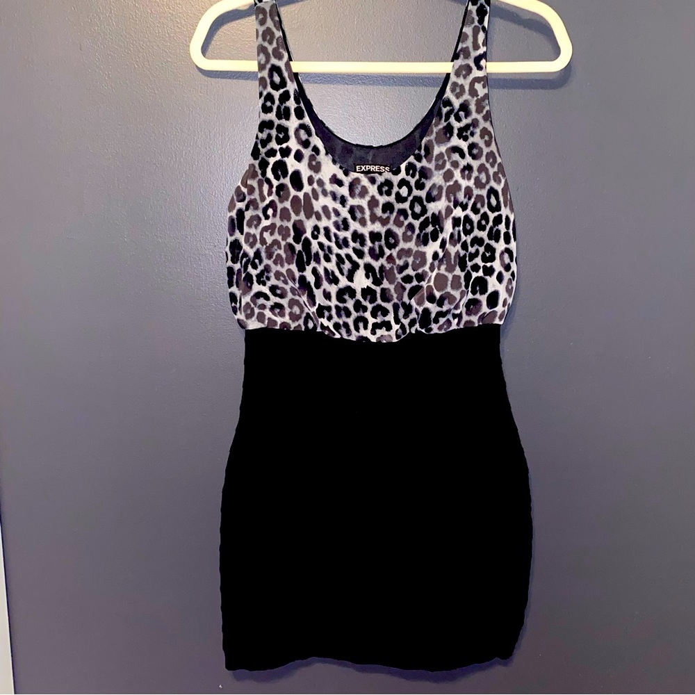 Express Leopard bodycon dress